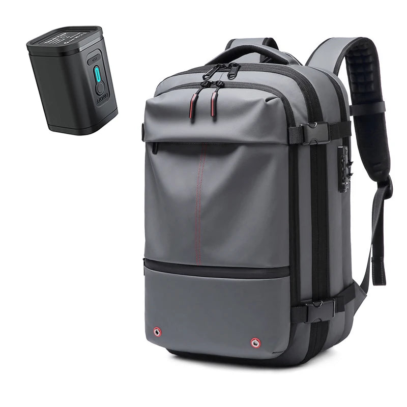 Mochila de Compressão a Vácuo – Expansível, Impermeável e Moderna